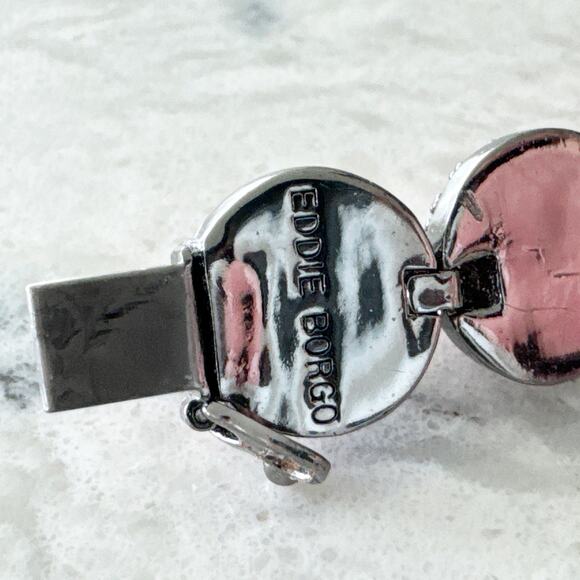 Eddie Borgo Cone Bracelet Sterling Silver Red Crystal Statement Jewelry - Picture 2 of 9